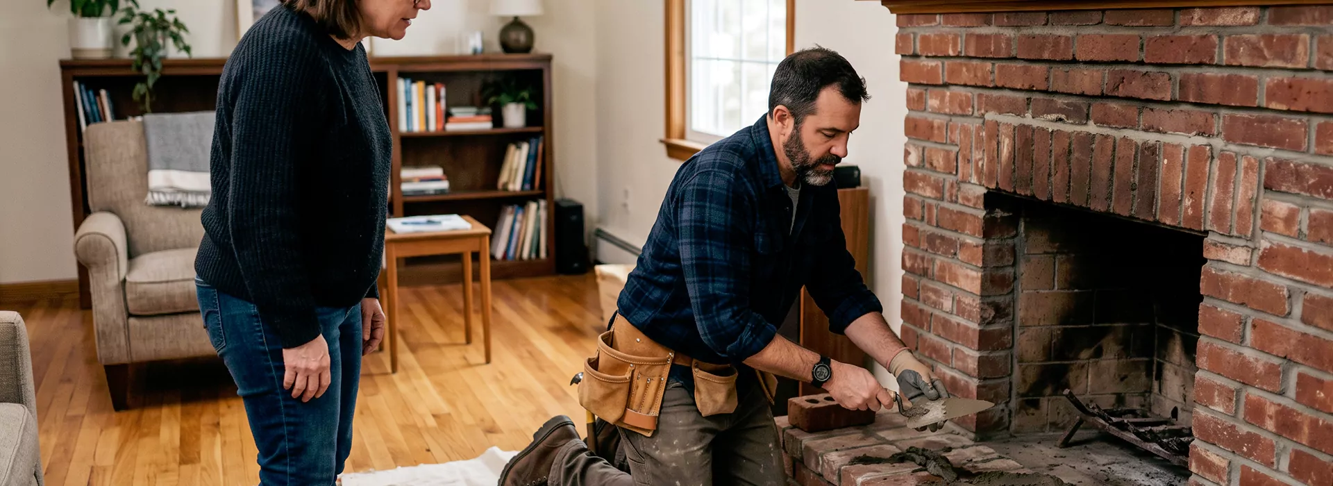 Brick Fireplace Repair in Sayreville