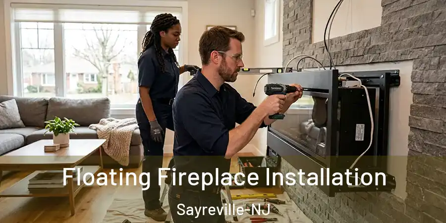  Floating Fireplace Installation Sayreville-NJ
