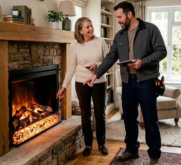 Why Sayreville Homeowners Choose Our Electric Fireplace Embers Team?