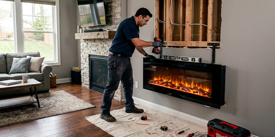 Fake Fireplace and Faux Insert Installation Sayreville