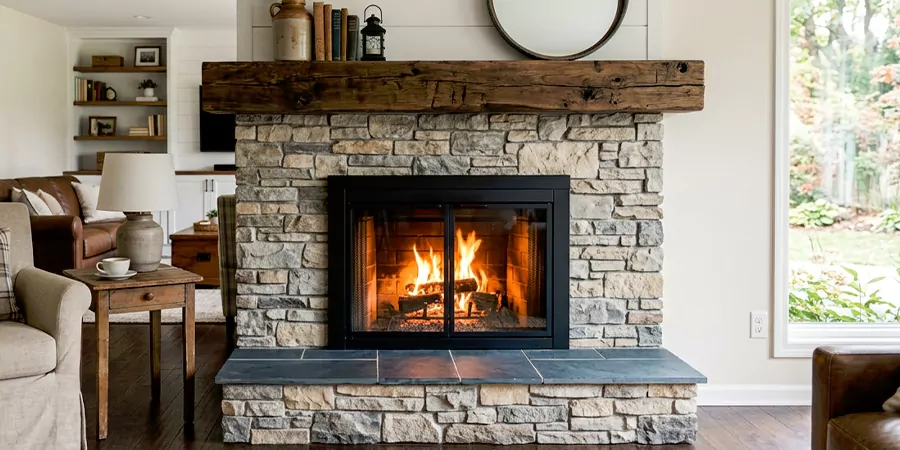 Modern and Farmhouse Fireplace Makeover Sayreville